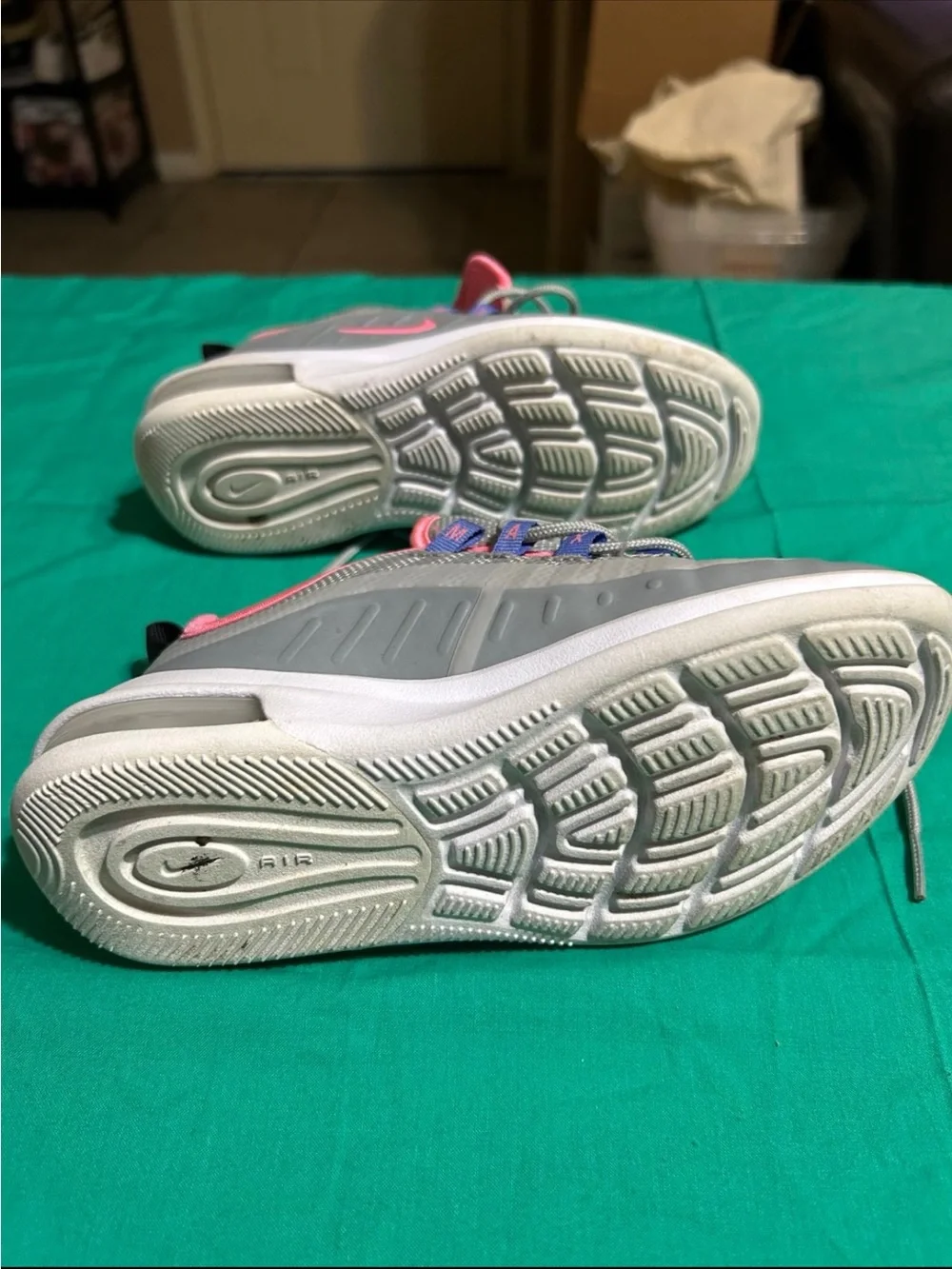 Nike Kids Gray and Pink Mesh Sneakers